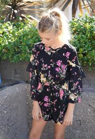 img 3 attached to 👚 Stunning Printed Sleeves Selection for Girls' Clothing, Jumpsuits & Rompers