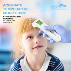 img 1 attached to 🌡️ Mueller Non-Contact Infrared Thermometer: Fever, Body, and Surface Temperature Measurement, Memory Recall, Auto Power-Off, Backlight Indicator – White