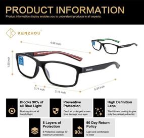 img 3 attached to 👓 ClearVision Computer Reading Glasses: 2 Pack Blue Light Blocking Glasses for Women & Men (Red and Green, 1.5)