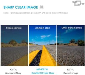 img 3 attached to 🚗 COOLINT CT-107C: HD CCD водонепроницаемая автомобильная камера заднего вида с ночным видением и переключателем масштаба расстояния