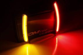 img 2 attached to 🚦 iJDMTOY Комплект боковых маркерных огней с дымчатой линзой и светодиодами, оранжевым/красным для MINI Cooper R55 R56 R57 R58 R59 R60 R61 2007-2013/14