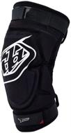 troy lee designs solid black t-bone knee guard, size m/l - enhanced seo-friendly product name logo