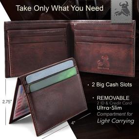 img 2 attached to 👝 Premium Removable Windows Bifold Leather Wallet for Men - Essential Wallets, Card Cases & Money Organizers