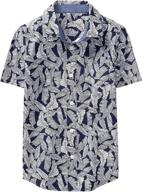 👕 stylish and comfortable: gymboree boys' little short sleeve woven shirt logo