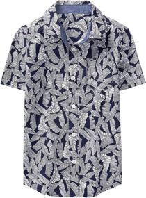 img 4 attached to 👕 Stylish and Comfortable: Gymboree Boys' Little Short Sleeve Woven Shirt