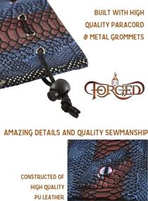 img 1 attached to 🐉 Forged Dice Co Dragon Eye Dice Bag - Holds up to 120 Dice, Perfect for DnD, RPG, Tarot, MTGs - Stylish Pouch for Dice Jewelry and Accessories, Ideal Dungeons and Dragons Gift