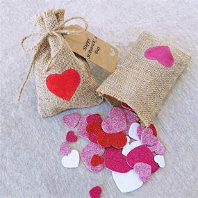 img 2 attached to Natural Burlap Hessian Wedding Valentines