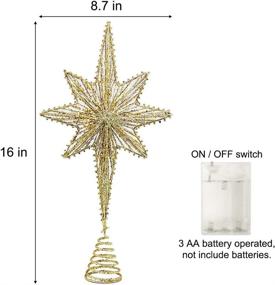 img 2 attached to 16 Inch Bethlehem Star Christmas Tree Topper with Twinkle Star Lights - Colorful Fairy Lights for Holiday Tree Decorations