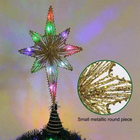 img 3 attached to 16 Inch Bethlehem Star Christmas Tree Topper with Twinkle Star Lights - Colorful Fairy Lights for Holiday Tree Decorations