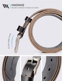 img 3 attached to WOLFANT Grain Leather Casual Italian Men's Accessories for Belts