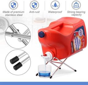 img 2 attached to 🧼 Magicfour Stainless Steel Laundry Detergent Cup Holder - Efficient Drip Catcher & Soap Station Rack for Easy Pouring and No-Slip Operation