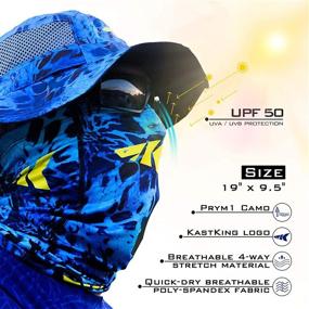 img 3 attached to 👒 KastKing Sol Armis Neck Gaiter - UPF 50 Face Mask - UV Sun Protection Gaiter Sun Mask for Men & Women, Fishing, Hiking