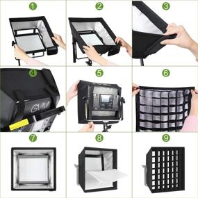 img 1 attached to GVM Foldable Softbox Diffuser with Grid Beehive for RGB 800D/560AS/480LS Series LED Video Light - Ideal for Studio Lighting, Portrait Photography, Video Lighting, Led Panel - 1 Pack, 11x11 inch