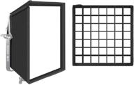 gvm foldable softbox diffuser with grid beehive for rgb 800d/560as/480ls series led video light - ideal for studio lighting, portrait photography, video lighting, led panel - 1 pack, 11x11 inch logo