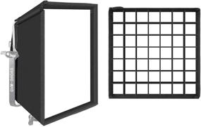 img 4 attached to GVM Foldable Softbox Diffuser with Grid Beehive for RGB 800D/560AS/480LS Series LED Video Light - Ideal for Studio Lighting, Portrait Photography, Video Lighting, Led Panel - 1 Pack, 11x11 inch