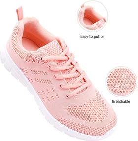 img 3 attached to Huayuanwell Walking Sneakers Athletic Platform Women's Shoes