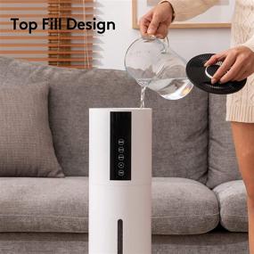 img 2 attached to 🌬️ TOUTOUAN 8L Top Fill Humidifier with Essential Oils & Remote Control - Ideal for Large Rooms, Baby Nurseries, Offices and Bedrooms