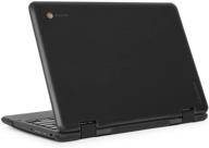 📱 protective hard shell case: mcover ipearl for 2018 lenovo 300e/flex 11 2-in-1 chromebook (11.6") - c300e black logo