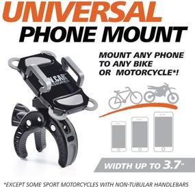 img 3 attached to 🚲 Bike & Motorcycle Phone Holder - iPhone 12 (11, Xr, SE, Max/Plus), Galaxy S20 & More - Universal ATV, Mountain & Road Bicycle Mount for Maximum Safety & Comfort