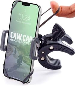 img 4 attached to 🚲 Bike & Motorcycle Phone Holder - iPhone 12 (11, Xr, SE, Max/Plus), Galaxy S20 & More - Universal ATV, Mountain & Road Bicycle Mount for Maximum Safety & Comfort