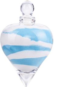 img 2 attached to 👪 AF ANDREW FAMILY Wedding Glass Heart Unity Sand Ceremony Set - Includes Decorative White and Blue Sand