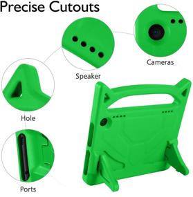 img 3 attached to 📱 Auorld Green Kids-Proof Tablet 8/8 Plus Case 2020 - Lightweight & Protective Handle Stand