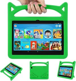 img 4 attached to 📱 Auorld Green Kids-Proof Tablet 8/8 Plus Case 2020 - Lightweight & Protective Handle Stand