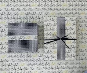 img 3 attached to 🚴 ECOARTTE by Glenda Chaves: Men's Birthday, Bikes/Stripes Reversible Wrapping Paper Sheets - Eco-Friendly (6 Sheets, 28"x20") - Perfect for Fathers Day, Graduations, Promotions, Retirements, and More