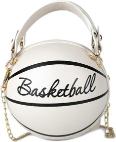 img 4 attached to QiMing Basketball Handbags Spherical Shoulder Women's Handbags & Wallets in Totes