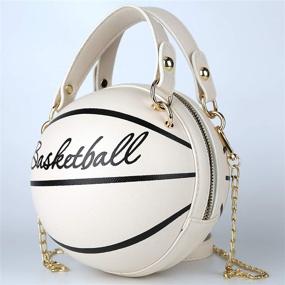 img 3 attached to QiMing Basketball Handbags Spherical Shoulder Women's Handbags & Wallets in Totes