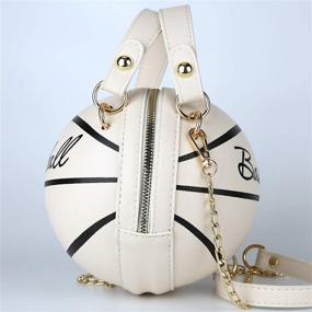 img 2 attached to QiMing Basketball Handbags Spherical Shoulder Women's Handbags & Wallets in Totes