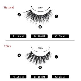 img 1 attached to 💫 Thick Magnetic Eyelash Set: Reusable Silk False Eyelashes with Waterproof Magnetic Eyeliner [1 Pair]