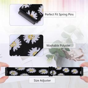 img 2 attached to 🌟 Neoxik Adjustable Elastic Watch Band - Compatible with Fitbit Versa/Versa 2/Versa Lite/Versa SE - Soft Nylon Replacement Loop Straps - Accessories for Men and Women