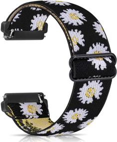 img 1 attached to 🌟 Neoxik Adjustable Elastic Watch Band - Compatible with Fitbit Versa/Versa 2/Versa Lite/Versa SE - Soft Nylon Replacement Loop Straps - Accessories for Men and Women