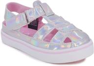 nautica kids mikkel closed-toe sandals for youth and toddlers - perfect for outdoor sports and casual wear! logo