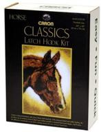 🐴 horse latch-hook kit by caron classics - 20" x 30 logo