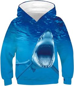 img 4 attached to Trendy Boys' Hoodies: Pullover Sweatshirts with Pocket Graphic – Quality Clothing for Style and Comfort