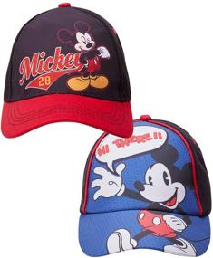 img 3 attached to 🐭 Disney Mickey Mouse 2 Pack Baseball Cap: Ideal Toddler/Little Boys Accessories