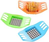 🥔 2-piece set potato cutter – manual french fry cutter, crinkle cutter, vegetable chopper for veggies, onions, carrots, cucumbers, and more (random color) logo