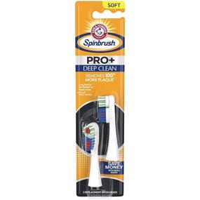 img 4 attached to ARM &amp; HAMMER Spinbrush PRO+ Deep Clean REFILLs – Battery Powered Toothbrush for 100% More Plaque Removal – Soft Bristles – Two Replacement Heads