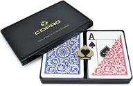 copag 1546 professional poker size jumbo index ♠️ red/blue double deck set - 100% plastic playing cards логотип