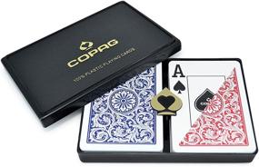 img 4 attached to Copag 1546 Professional Poker Size Jumbo Index ♠️ Red/Blue Double Deck Set - 100% Plastic Playing Cards