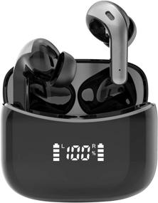 img 4 attached to TOORUN Наушники True Wireless Bluetooth 5.0 - Богатые басы, водонепроницаемые и чехол для зарядки