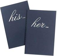 💍 navy blue wedding vow book set: his and her bridal shower gifts, journal & vows booklet bundle logo