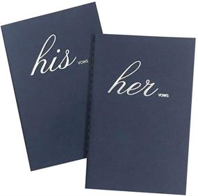 img 3 attached to 💍 Navy Blue Wedding Vow Book Set: His and Her Bridal Shower Gifts, Journal & Vows Booklet Bundle