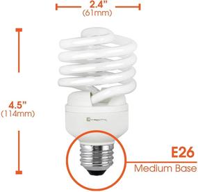 img 1 attached to 💡 Energy-Saving T2 Spiral CFL Bulb, 5000k Daylight, 23W (100W Equivalent), 1520 Lumens, E26 Medium Base, 120V, UL Listed - Pack of 8