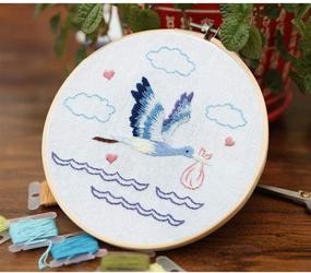 img 2 attached to 🐦 Beginner-friendly Handmade Needlepoint Embroidery for Kids - Adorable Bird Design