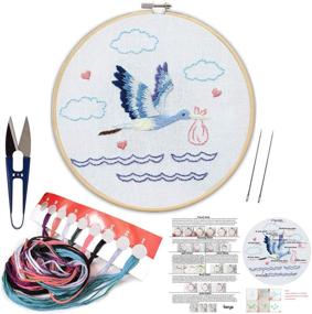 img 4 attached to 🐦 Beginner-friendly Handmade Needlepoint Embroidery for Kids - Adorable Bird Design