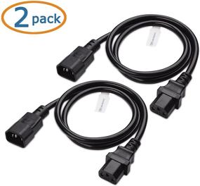 img 3 attached to 💡 Cable Matters 2-Pack 3-Feet Computer Power Extension Cord, PDU Power Extension Cable (IEC C14 to IEC C13 PDU Power Cord)