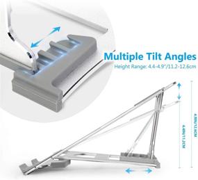 img 2 attached to Регулируемый алюминиевый складной ноутбук JSVER